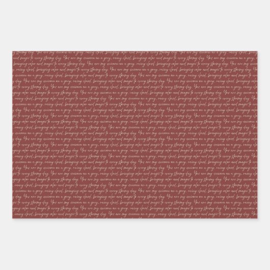 Unicorn Love Heart Inpakpapier Vel (Voorkant 3)