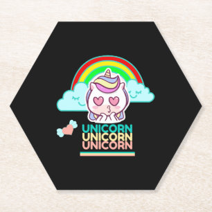 Unicorn Love Kartonnen Onderzetters