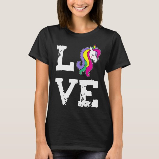 Unicorn Love T-shirt (Voorkant)