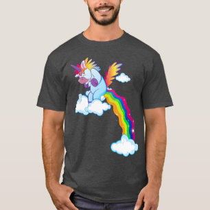 Unicorn Lover Gift Funny Rainbow Pooping Unicorn T-shirt
