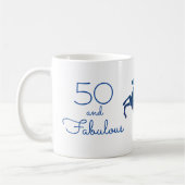 Unicorn Lover's 50 en Fabulous Birthday Koffiemok (Links)