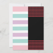 Unicorn & Lumberjack Boy Girl Birthday Invites Kaart (Achterkant)