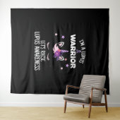 Unicorn Lupus Warrior Gift Raise Lupus Wandkleed (In Situ (horizontaal))