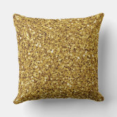 Unicorn Luxury Gold Glitter Kussen (Achterkant)