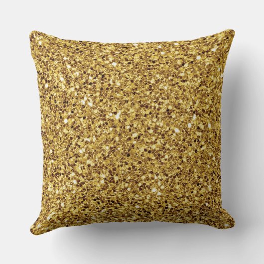 Unicorn Luxury Gold Glitter Kussen (Achterkant)