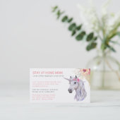 Unicorn Ma Friend - Playground Visitekaartje Contactkaartje (Staand voorkant)