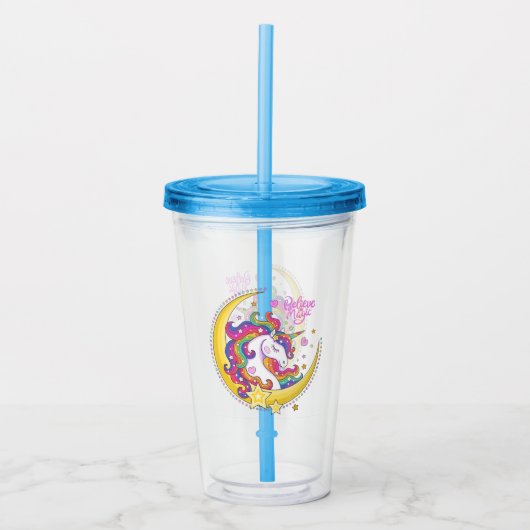 Unicorn Magic Acrylic Tumbler Acryl Drinkbeker (Voorkant)