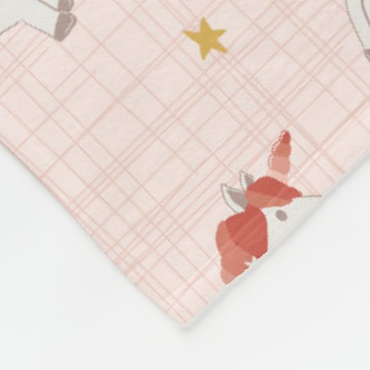Unicorn Magic Baby Blanket Fleece Deken (Hoek)