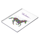 Unicorn Magic Believe Colorful Journal Notitieboek (Linkerzijde)