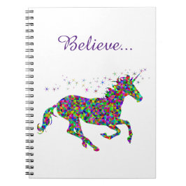 Unicorn Magic Believe Colorful Journal Notitieboek
