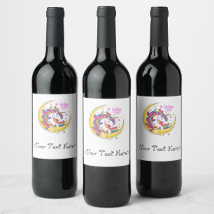 Unicorn Magic Bottle Labels Wijn Etiket