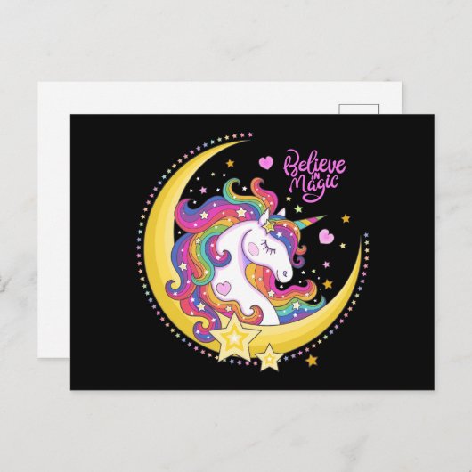 Unicorn Magic Briefkaart (Voorkant / Achterkant)