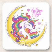 Unicorn Magic Cork-Backed Onderzetters (Voorkant)