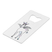 Unicorn Magic Creditkaart Flessenopener (Voorkant Gekanteld)