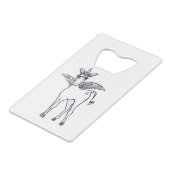 Unicorn Magic Creditkaart Flessenopener (Achterkant Gekanteld)