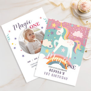 Unicorn Magic eerste verjaardag Kaart