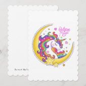 Unicorn Magic Flat Wenskaart Kaart (Voorkant / Achterkant)