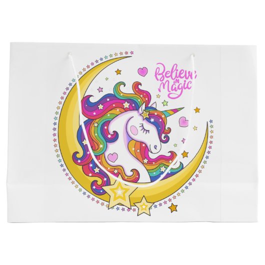 Unicorn Magic Gift Bags Groot Cadeauzakje (Achterkant)