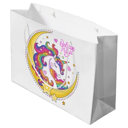 Unicorn Magic Gift Bags Groot Cadeauzakje (Achterkant Gekanteld)