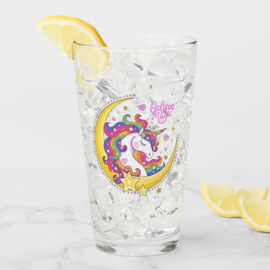Unicorn Magic Glass Tumbler (Voorkant ijs)