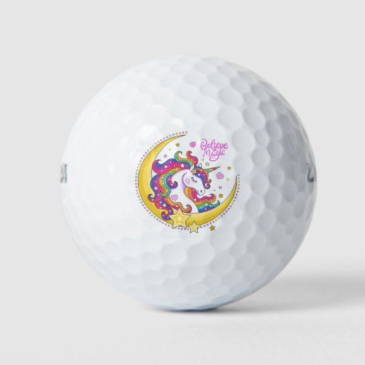 Unicorn Magic Golf Balls Golfballen (Voorkant)
