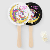 Unicorn Magic Hand Fans Handwaaier (Voorkant en achterkant)