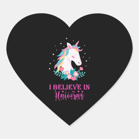 UNICORN MAGIC HART STICKER (Voorkant)