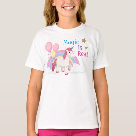 Unicorn Magic is echt T-shirt (Voorkant)
