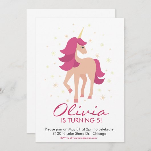 Unicorn Magic Kaart (Voorkant / Achterkant)