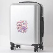 Unicorn Magic Looks Good on Me Graphic Design Whit Sticker (Koffer)