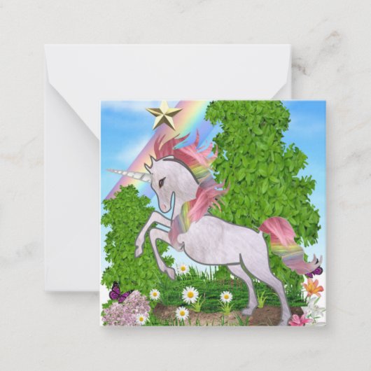 Unicorn Magic Note Card Notitiekaartje (Voorkant)