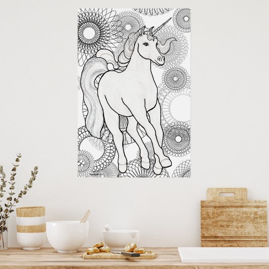 Unicorn Magic Poster (Keuken)