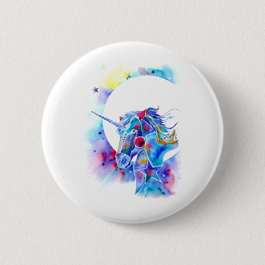Unicorn Magic Round Pin Ronde Button 5,7 Cm (Voorkant)