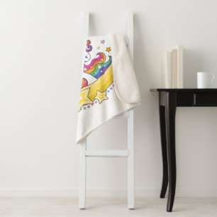 Unicorn Magic Sherpa Blanket Deken