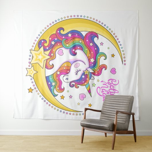 Unicorn Magic Tapestry Wandkleed (In Situ (horizontaal))
