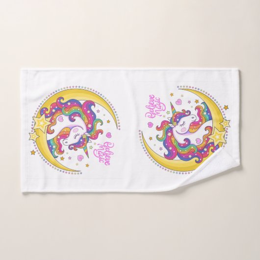 Unicorn Magic Towel Set Bad Handdoek (Handdoek)