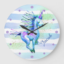 Unicorn Magic Waterverf Stripes Blue