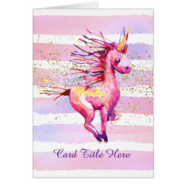 Unicorn Magic Waterverf Stripes Pink