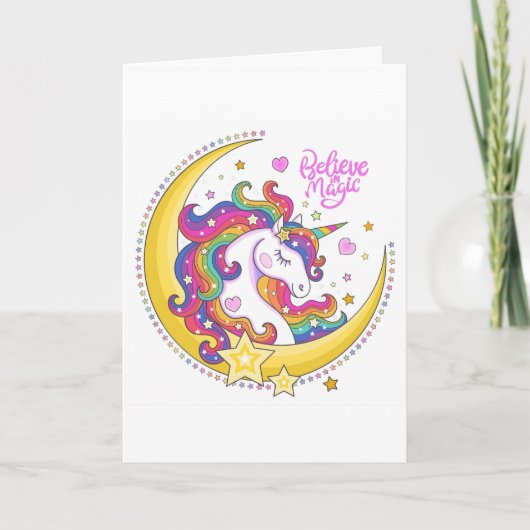 Unicorn Magic Wenskaart (blanco) Kaart (Voorkant)