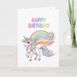 Unicorn Magical Birthday Card  Kaart