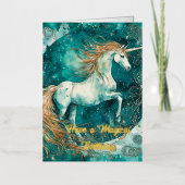 Unicorn Magical Birthday Folie Wenskaart (Voorkant)