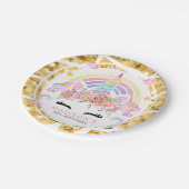 Unicorn Magical Birthday Gold Papieren Bordje (Gekanteld)