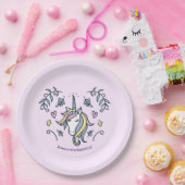 Unicorn Magical Birthday Papieren Bordje (Feest)