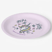 Unicorn Magical Birthday Papieren Bordje (Gekanteld)