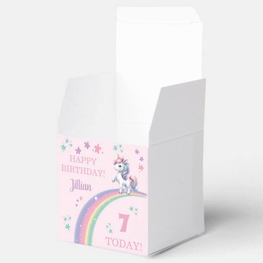 Unicorn Magical Birthday Party Bedankdoosjes (Geopend)