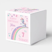 Unicorn Magical Birthday Party Bedankdoosjes (Achterkant)
