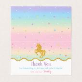 Unicorn Magical Birthday Party Favor Bag Label Visitekaartje (Buitenkant ongevouwen)