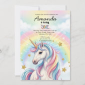 Unicorn Magical Birthday Party Invitation Card Kaart (Voorkant)