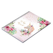 Unicorn Magical Creature Girl Daily Diary Notitieboek (Linkerzijde)