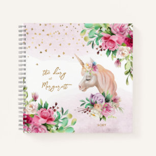 Unicorn Magical Creature Girl Daily Tekeningen Notitieboek
